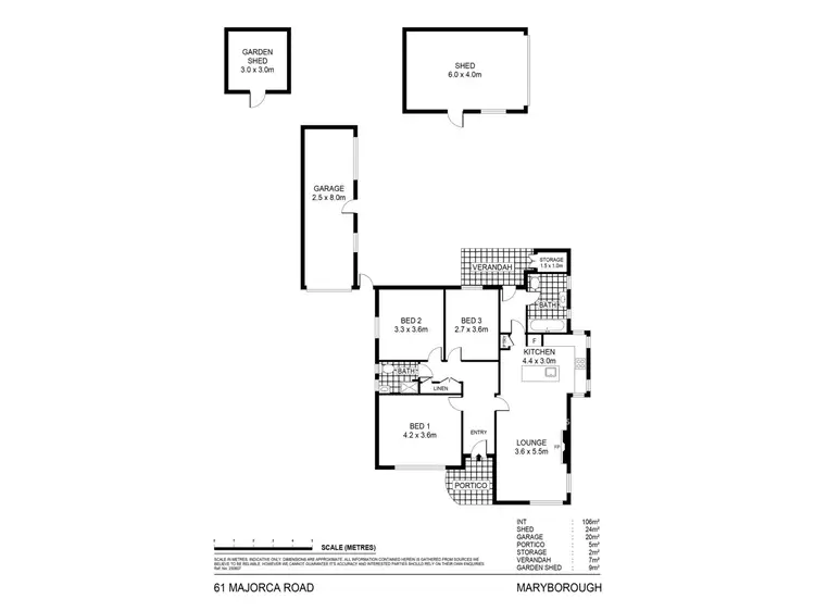 Floorplan of Homely house listing, 61 Majorca Road, Maryborough VIC 3465