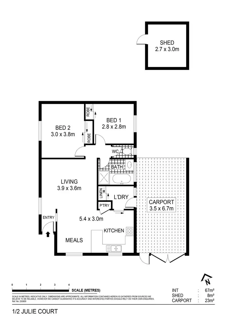 Floorplan of Homely house listing, 1/2 Julie Court, Kangaroo Flat VIC 3555