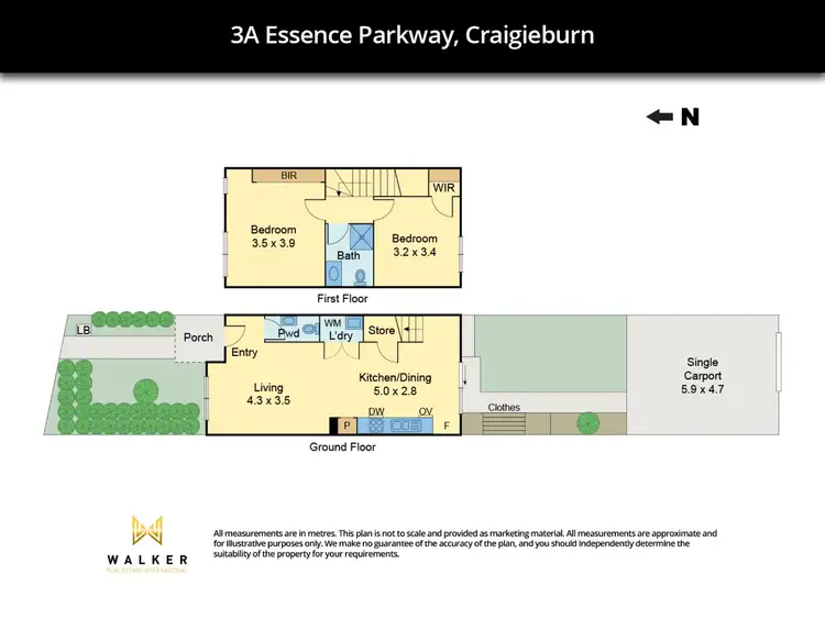 Floorplan of Homely townhouse listing, 3A Essence Parkway, Craigieburn VIC 3064