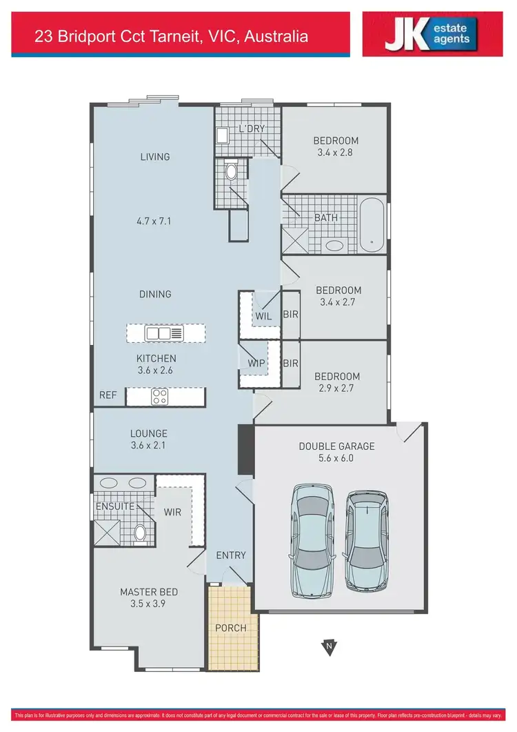 Floorplan of Homely house listing, 23 Bridport Circuit, Tarneit VIC 3029