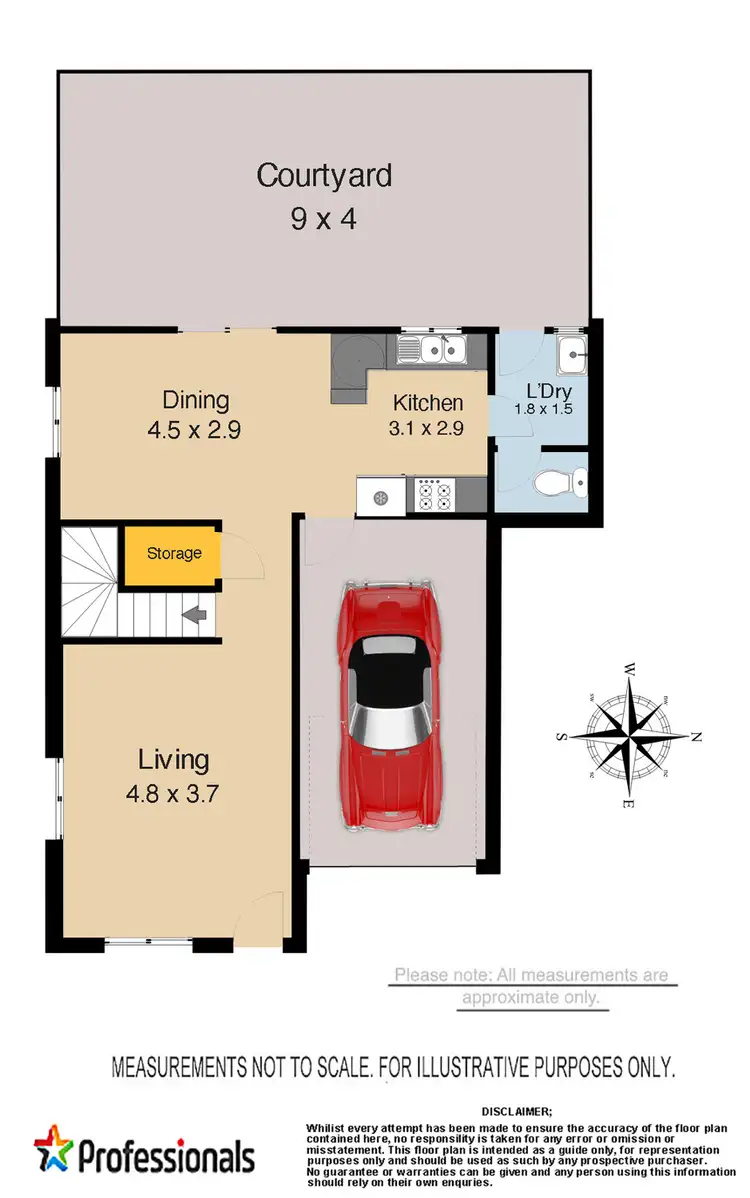 Floorplan of Homely semi-detached listing, 1/105 Derby Street, Penrith NSW 2750