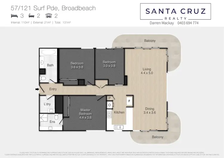 Floorplan of Homely apartment listing, 57/121 Surf Parade, Broadbeach QLD 4218