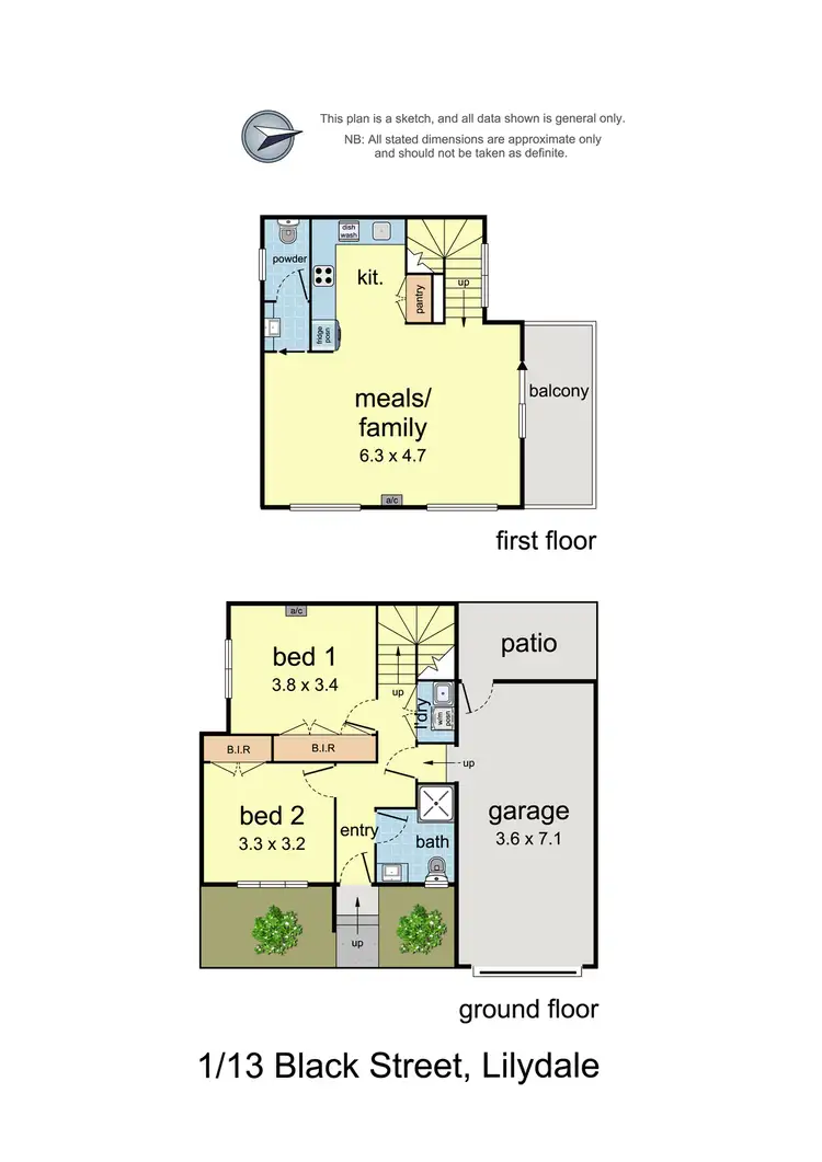 Floorplan of Homely townhouse listing, 1/13 Black Street, Lilydale VIC 3140