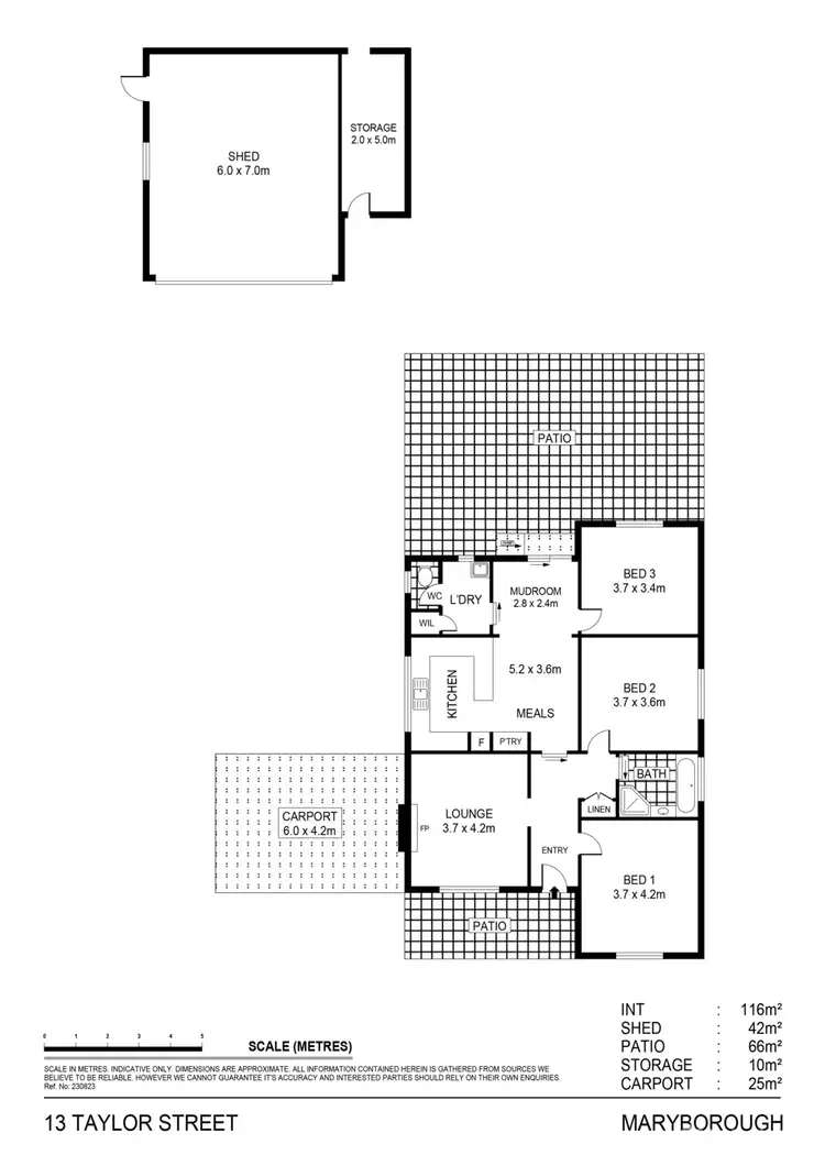 Floorplan of Homely house listing, 13 Taylor Street, Maryborough VIC 3465