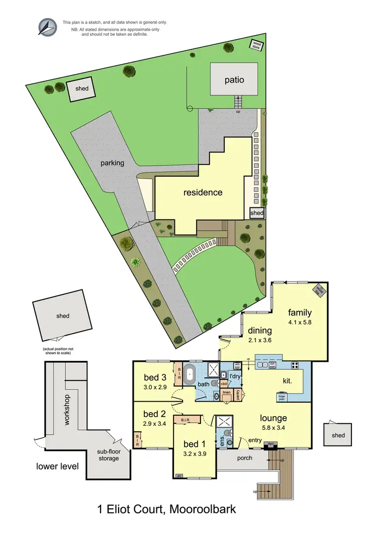 Floorplan of Homely house listing, 1 Eliot Court, Mooroolbark VIC 3138