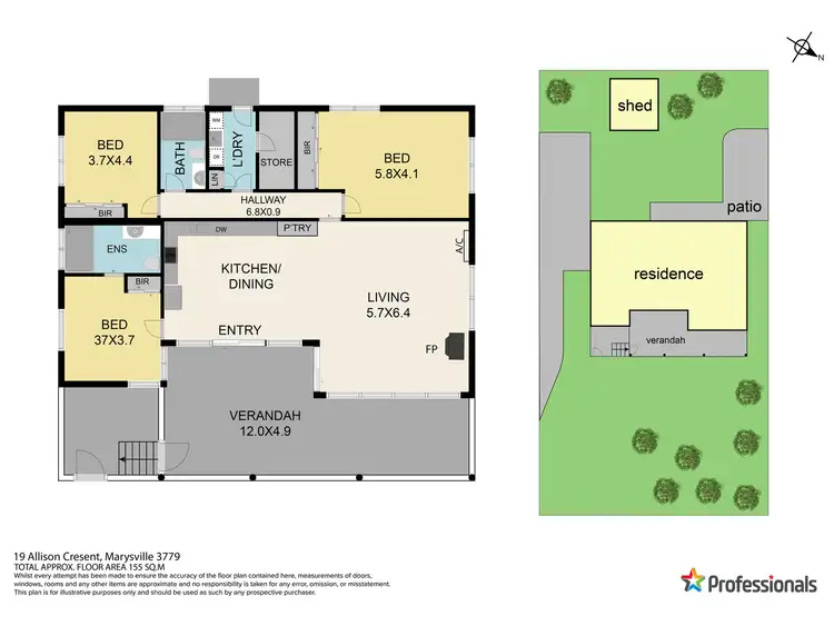Floorplan of Homely house listing, 19 Allison Crescent, Marysville VIC 3779
