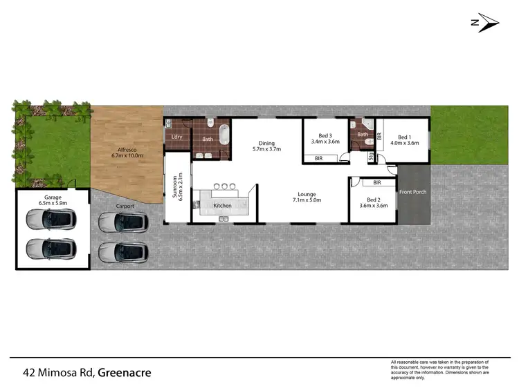 Floorplan of Homely house listing, 42 Mimosa Road, Greenacre NSW 2190