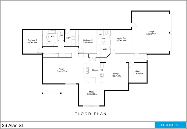 Floorplan of Homely house listing, 26 Alan Street, Shepparton VIC 3630