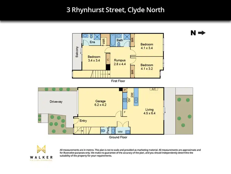 Floorplan of Homely townhouse listing, 3 Rhynhurst Street, Clyde North VIC 3978