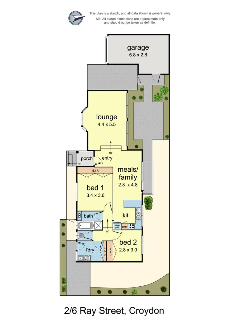 Floorplan of Homely unit listing, 2/6 Ray Street, Croydon VIC 3136