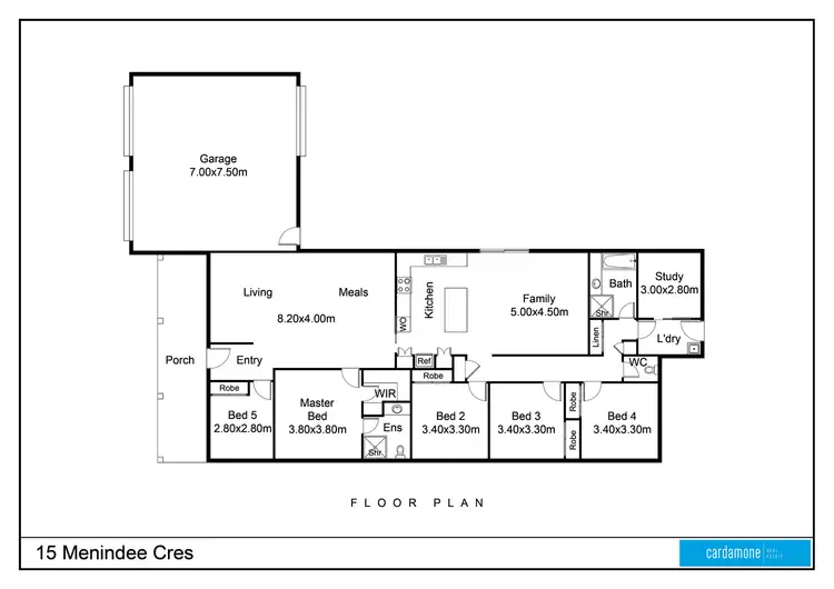 Floorplan of Homely house listing, 15 Menindee Crescent, Kialla VIC 3631