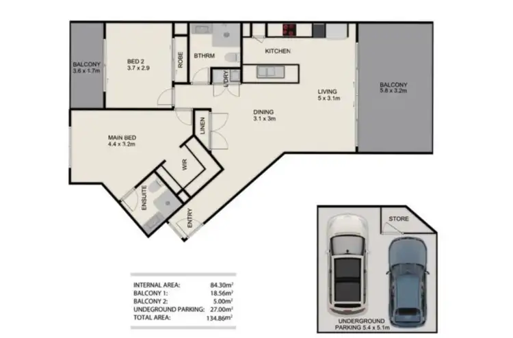 Floorplan of Homely unit listing, 15/161 Marine Parade, Southport QLD 4215