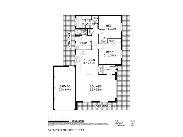 Floorplan of Homely unit listing, 1/211-213 Gladstone Street, Maryborough VIC 3465