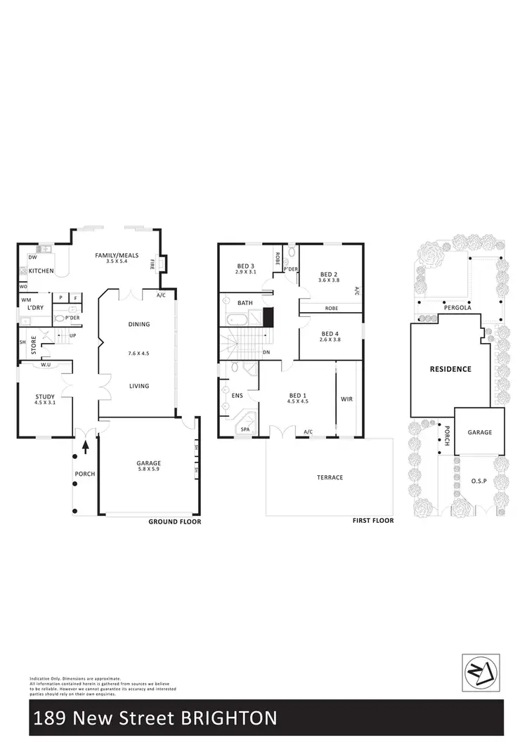 Floorplan of Homely house listing, 189 New Street, Brighton VIC 3186