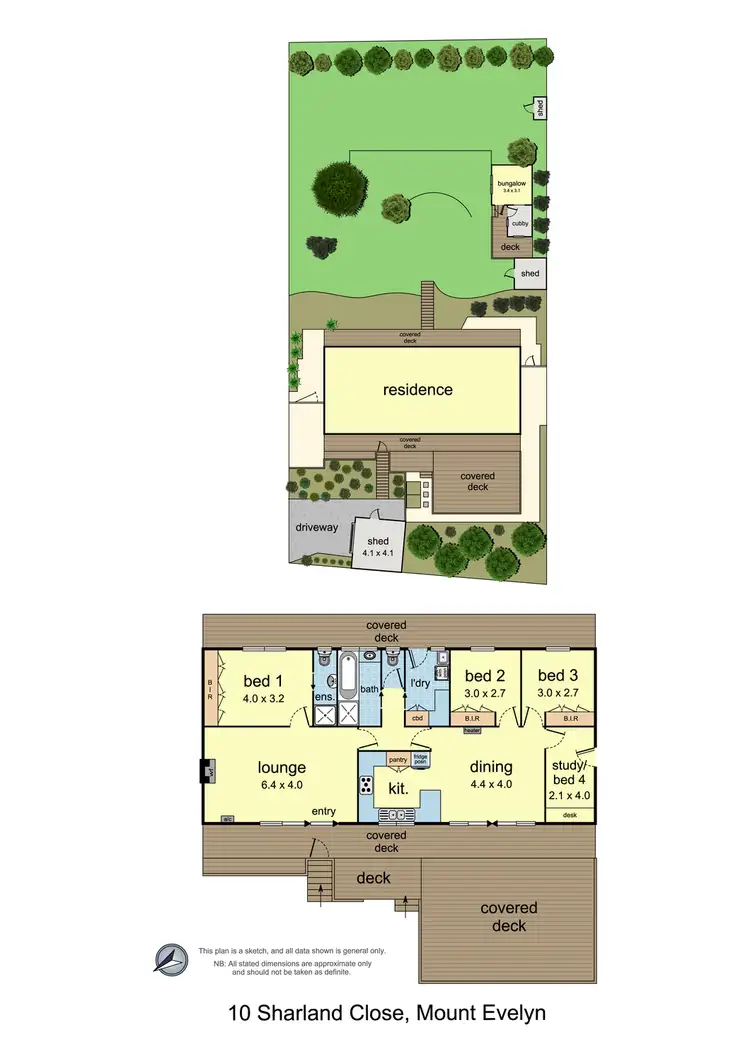 Floorplan of Homely house listing, 10 Sharland Close, Mount Evelyn VIC 3796