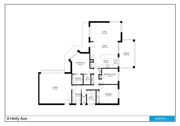 Floorplan of Homely house listing, 8 Heily Avenue, Mooroopna VIC 3629