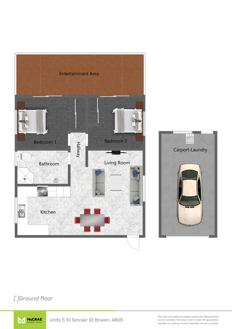 Floorplan of Homely unit listing, 5/10 Sinclair Street, Bowen QLD 4805