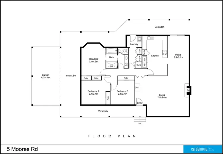 Floorplan of Homely rural property listing, 5 Moores Road, Kialla VIC 3631