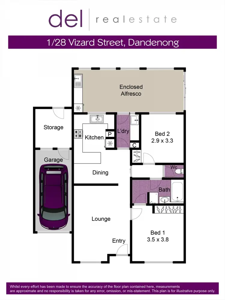 Floorplan of Homely unit listing, 1/28 Vizard Street, Dandenong VIC 3175