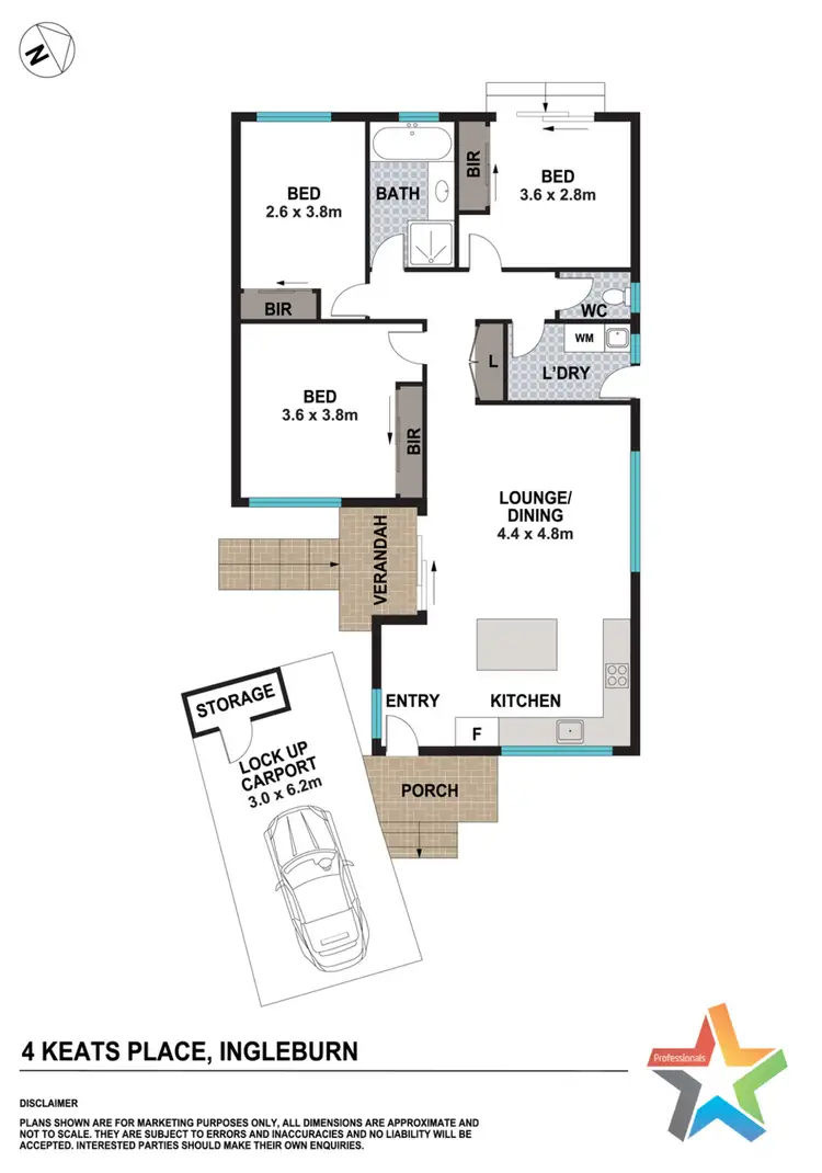 Floorplan of Homely house listing, 4 Keats Place, Ingleburn NSW 2565