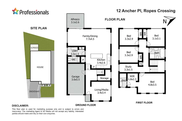 Floorplan of Homely house listing, 12 Ancher Place, Ropes Crossing NSW 2760