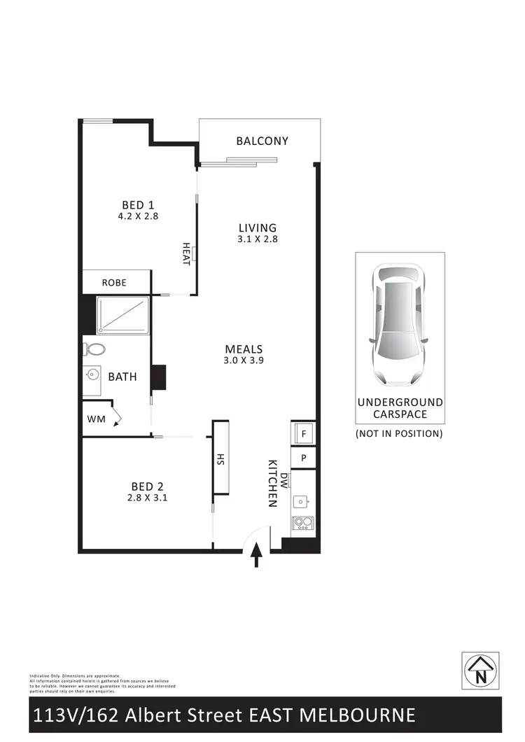 Floorplan of Homely apartment listing, 113V/162 Albert Street, East Melbourne VIC 3002