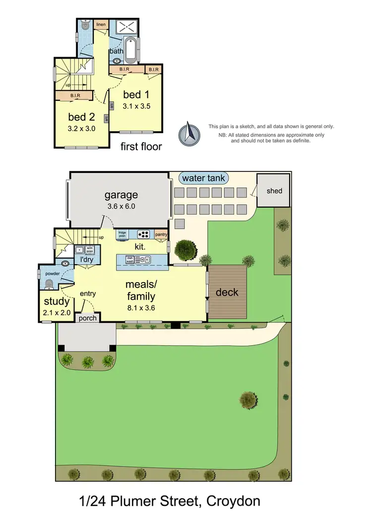 Floorplan of Homely townhouse listing, 1/24 Plumer Street, Croydon VIC 3136