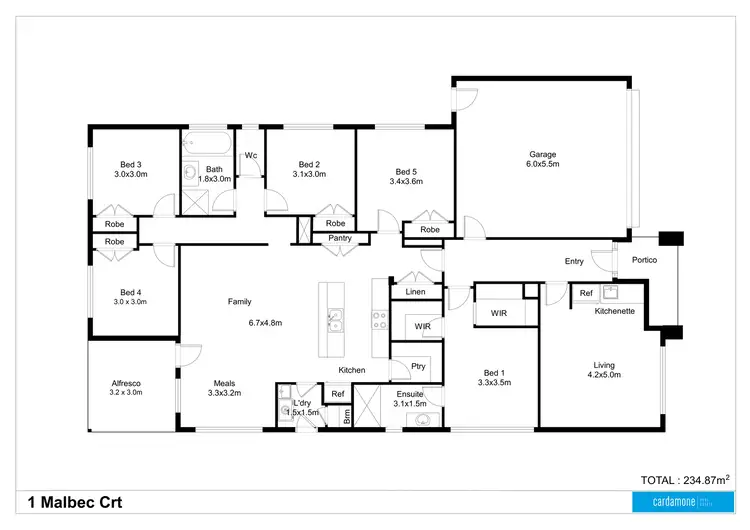 Floorplan of Homely house listing, 1 Malbec Court, Shepparton VIC 3630