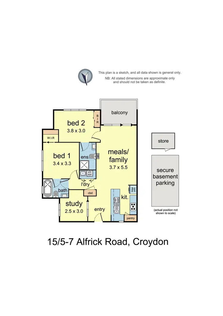 Floorplan of Homely apartment listing, 15/5-7 Alfrick Road, Croydon VIC 3136