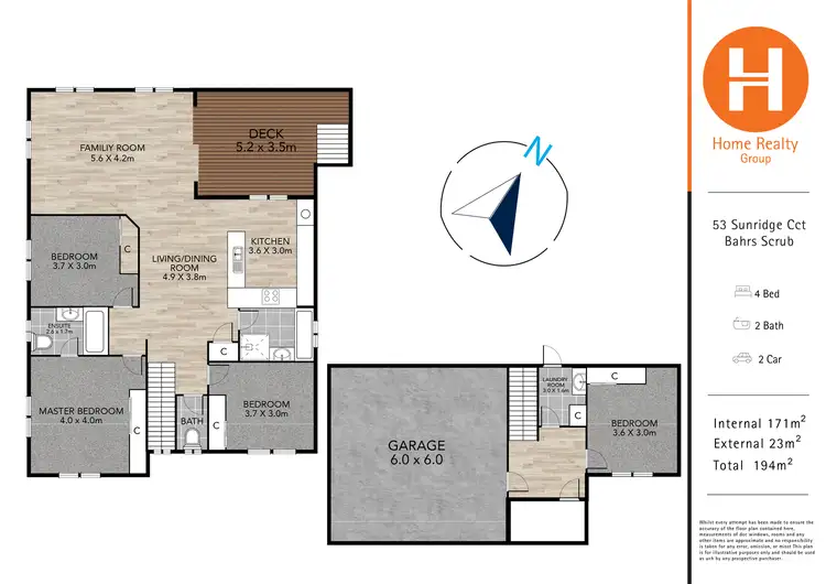 Floorplan of Homely house listing, 53 Sunridge Circuit, Bahrs Scrub QLD 4207