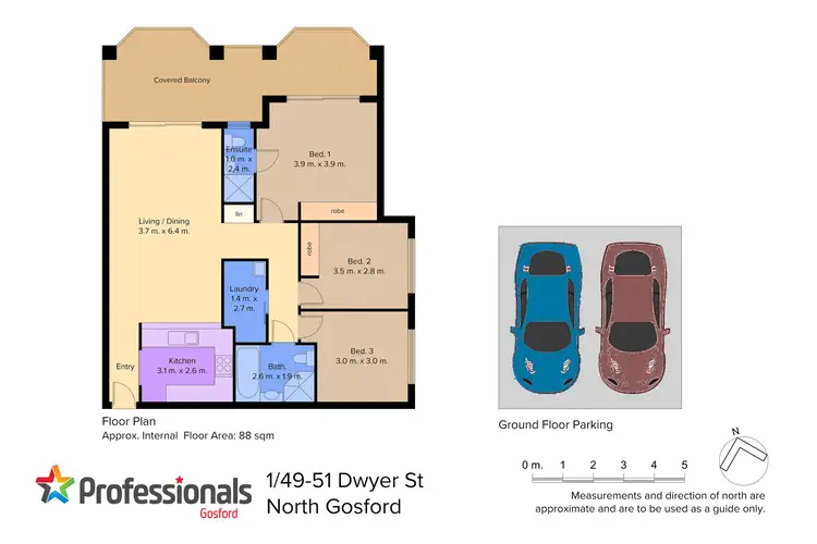 Floorplan of Homely apartment listing, 1/49-51 Dwyer Street, North Gosford NSW 2250