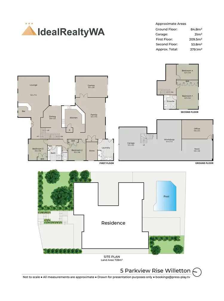 Floorplan of Homely house listing, 5 Parkview Rise, Willetton WA 6155