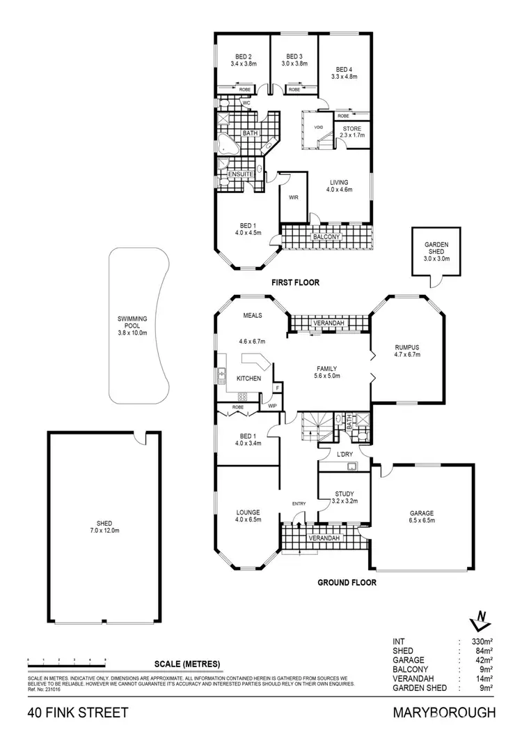 Floorplan of Homely house listing, 40-42 Fink Street, Maryborough VIC 3465