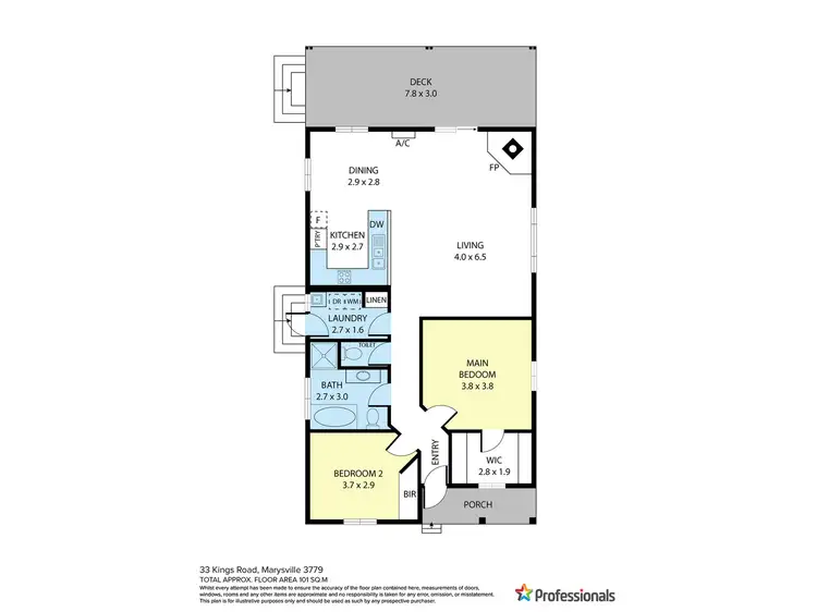Floorplan of Homely house listing, 33 Kings Road, Marysville VIC 3779