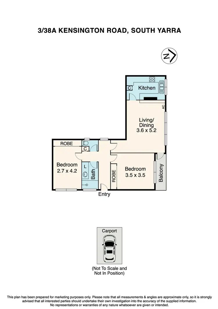 Floorplan of Homely apartment listing, 3/38A Kensington Road, South Yarra VIC 3141