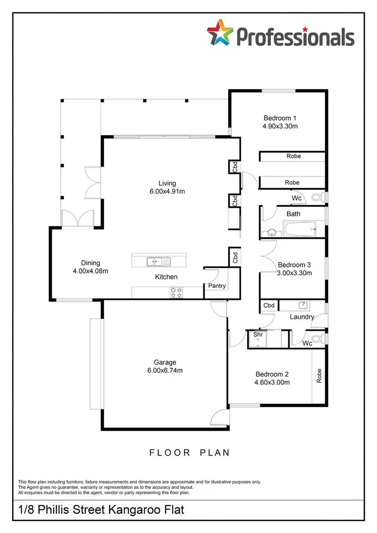 Floorplan of Homely house listing, 1/8 Phillis Street, Kangaroo Flat VIC 3555