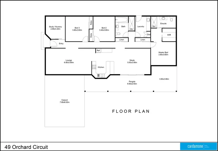 Floorplan of Homely house listing, 49 Orchard Circuit, Shepparton VIC 3630