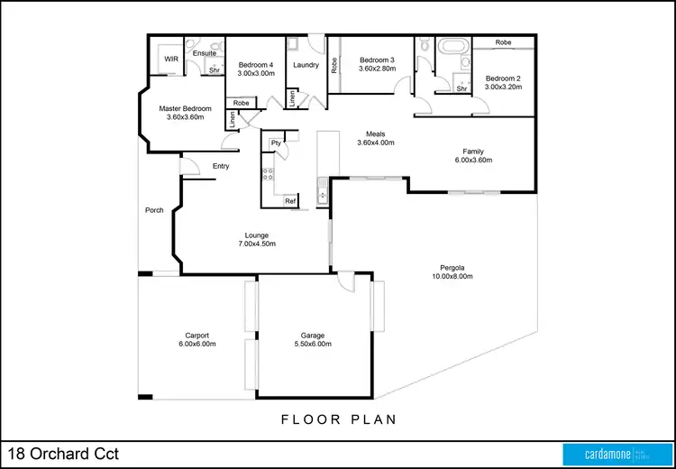 Floorplan of Homely house listing, 18 Orchard Circuit, Shepparton VIC 3630