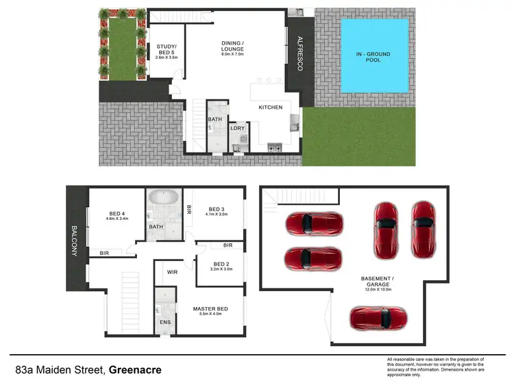 Floorplan of Homely semi-detached listing, 83A Maiden Street, Greenacre NSW 2190