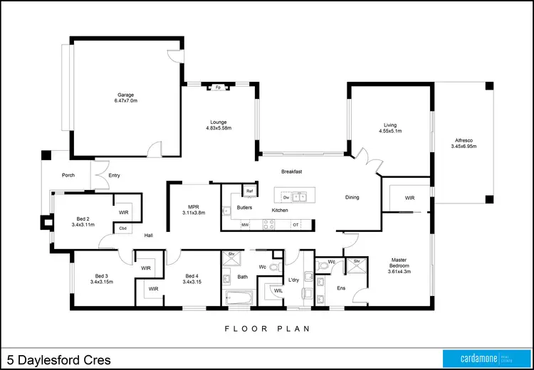 Floorplan of Homely house listing, 5 Daylesford Crescent, Kialla VIC 3631