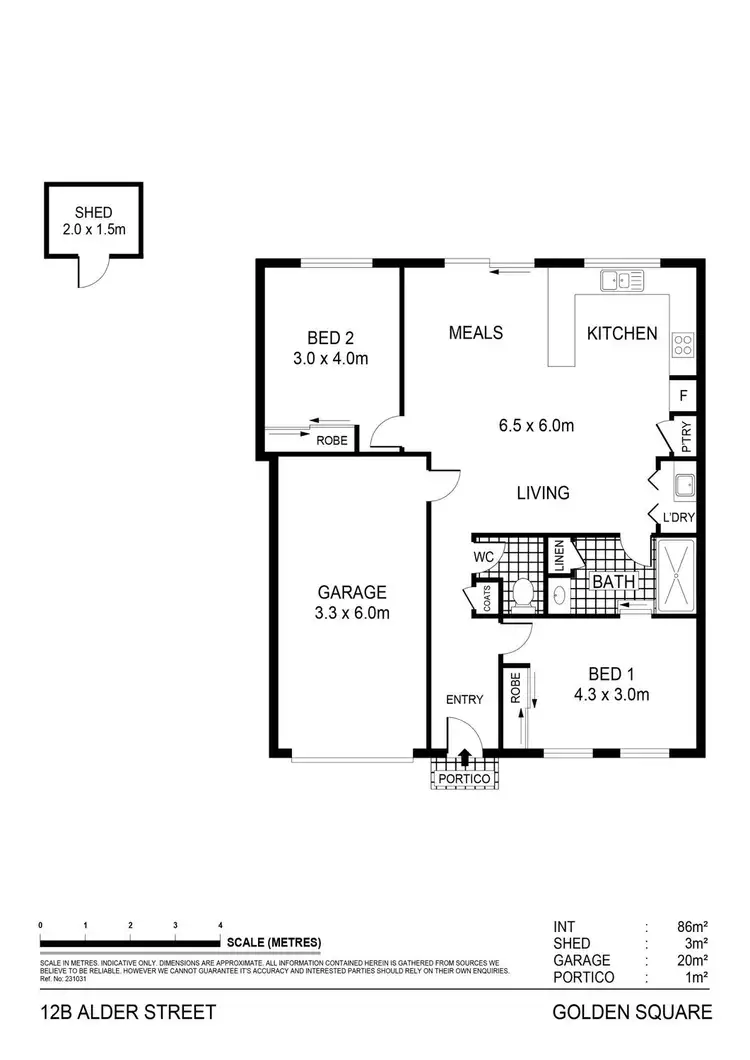 Floorplan of Homely house listing, 12b Alder Street, Golden Square VIC 3555