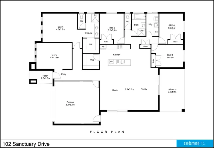 Floorplan of Homely house listing, 102 Sanctuary Drive, Kialla VIC 3631