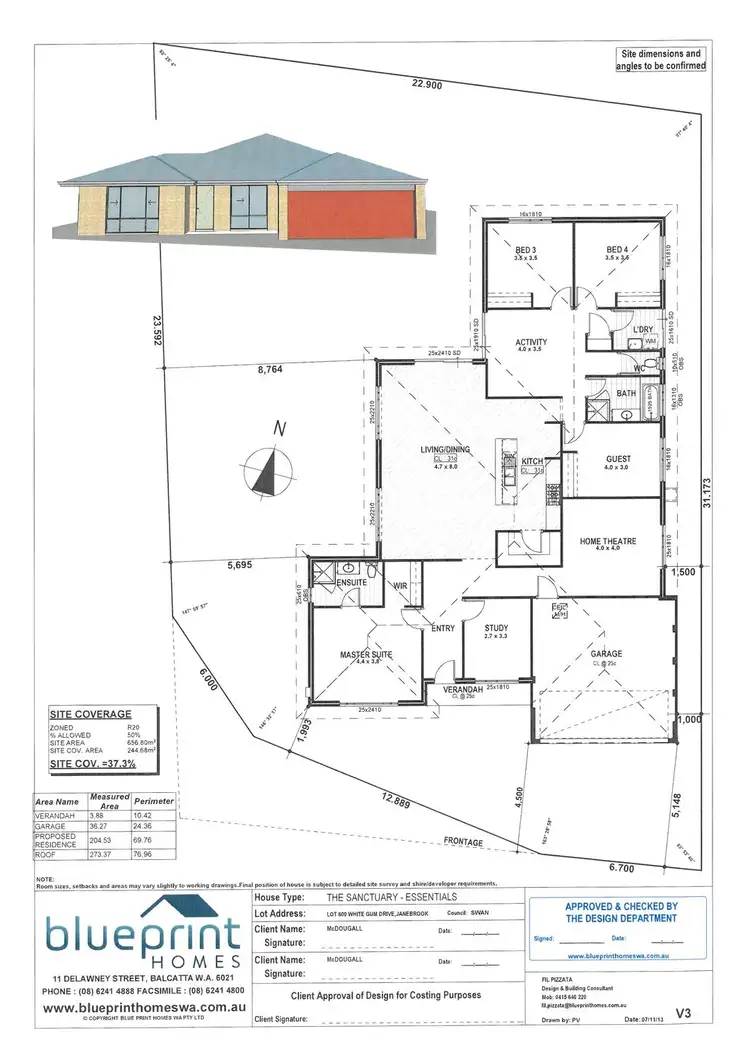 Floorplan of Homely house listing, 56 White Gum Drive, Jane Brook WA 6056