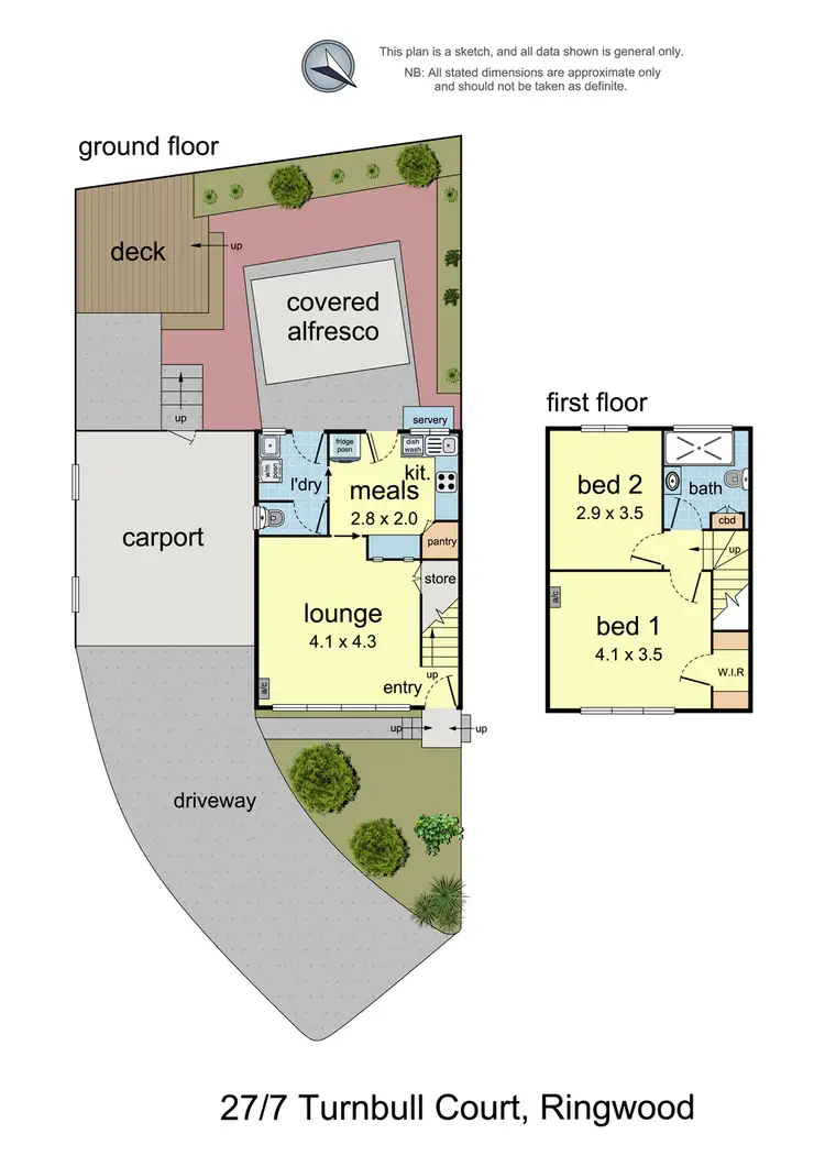 Floorplan of Homely unit listing, 27/7 Turnbull Court, Ringwood VIC 3134