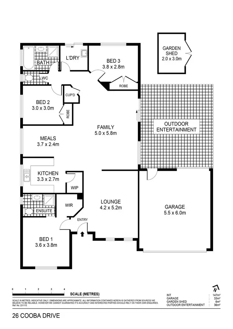 Floorplan of Homely house listing, 26 Cooba Drive, Epsom VIC 3551