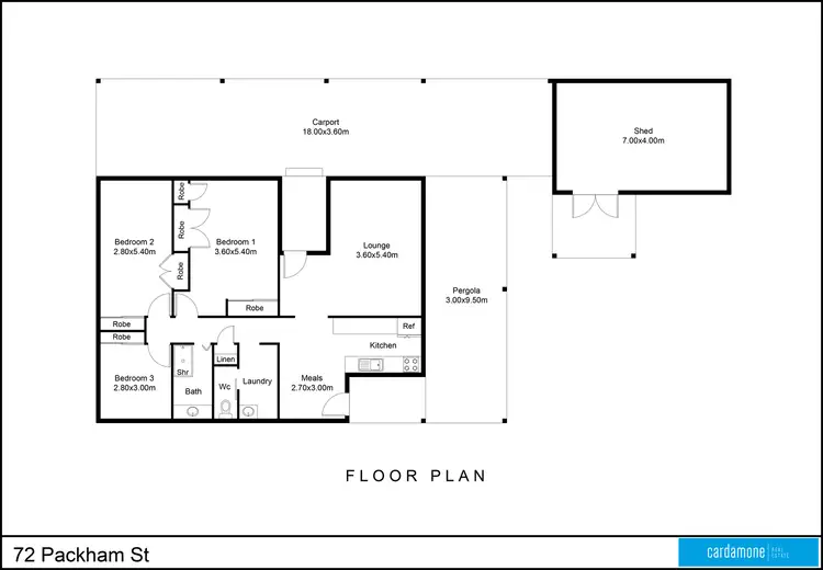 Floorplan of Homely house listing, 72 Packham Street, Shepparton VIC 3630