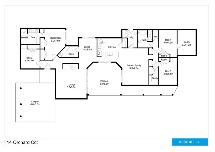 Floorplan of Homely house listing, 14 Orchard Circuit, Shepparton VIC 3630