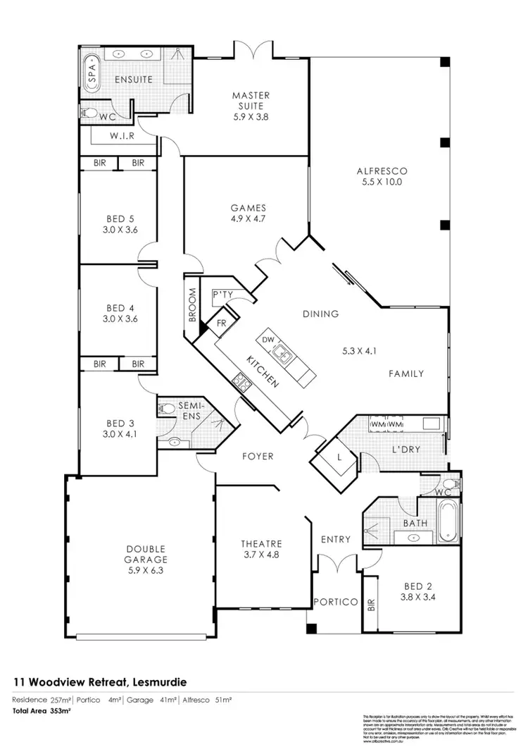 Floorplan of Homely house listing, 11 Woodview Retreat, Lesmurdie WA 6076