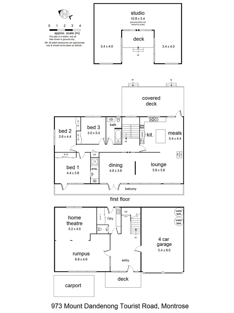 Floorplan of Homely house listing, 973 Mount Dandenong Tourist Road, Montrose VIC 3765