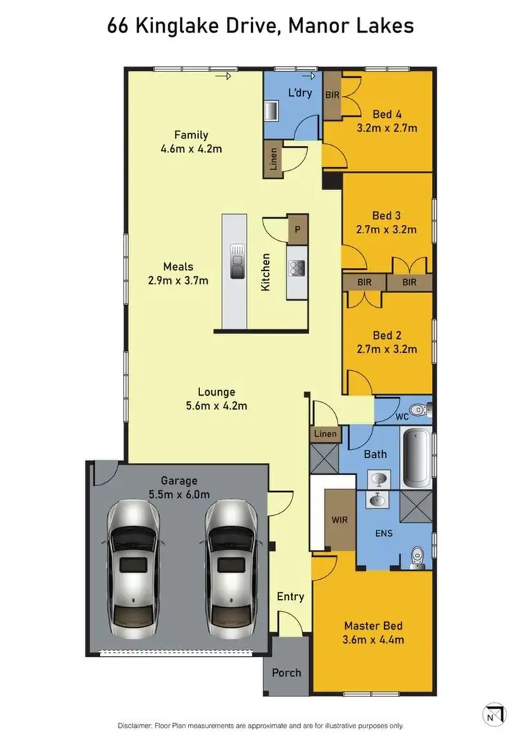 Floorplan of Homely house listing, 66 Kinglake Drive, Manor Lakes VIC 3024